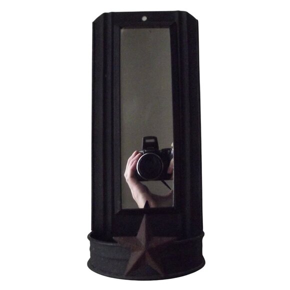 Metal Sconce Kennedy's Country Collections Metal & Mirror candle holder shelf - Picture 2 of 9